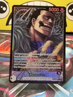 One Piece OPTCG English Crocodile Alt Art Leader OP14-079 L* - NM - Image 1