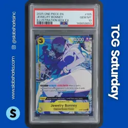 2025 ONE PIECE PROMO ILLUSTRATION BOX EX #OP08-105 JEWELRY BONNEY PSA 10 - Image 1