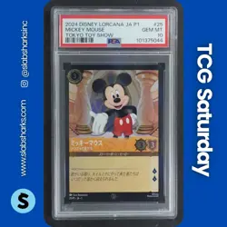 2024 DISNEY LORCANA JP P1 TOKYO TOY SHOW PROMO #25 MICKEY MOUSE PSA 10 - Image 1