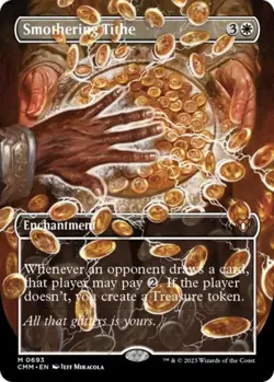 MTG English Smothering Tithe (Borderless) NM Foil Commander Masters - Image 1