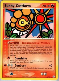 Sunny Castform 26/101 Non Holo Hidden Legends - Pokemon Card - NM - Image 1