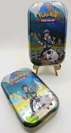 Pokemon TCG: Crown Zenith Mini Tin X2 Feat. Hop & Wooloo *Opened, No Card Packs* - Image 2