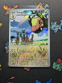 Pokemon TCG Card Paldea Evolved Farigiraf 228/193 Illustration Rare - Image 1