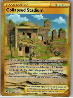Collapsed Stadium 215/196 SWSH11: Lost Origin - Pokemon Card - Creased - Image 1