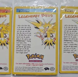 Legendary Birds Black Star Promo Pokemon Cards X3 Sealed Packs - Image 3