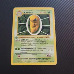 Kakuna Shadowless 1st Edition 33/102 Base Set Regular 1999 Pokemon Card - Image 1