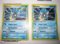 POKEMON EX DEOXYS GYARADOS 8/107 REVERSE + RARE HOLOFOIL DUAL OFFER (2 CARDS) - Image 1