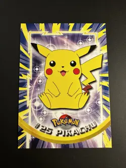 Pokemon Topps #25 Pikachu Series 1 2000 Blue Logo - Image 1