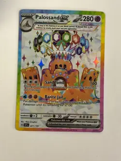 Pokemon TCG Surging Sparks Full Art Palossand EX 221/191 Near Mint - Image 1