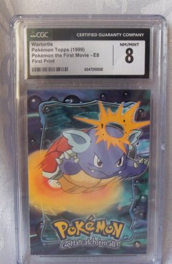 1999 Topps Pokemon The First Movie WARTORTLE E8 First Print Grade 8 NM/Mint - Image 1
