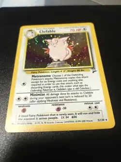 LP Pokemon TCG Clefable & Kangaskhan 2 Card Holo Lot Jungle /base set 2 WOTC - Image 2