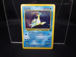 Lapras Pokemon TCG 1999 Fossil 10/62 Unlimited Holofoil Holo Rare - Image 1