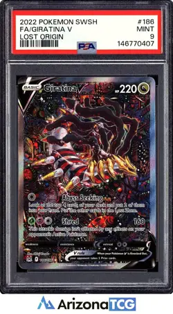 Pokemon 2022 Giratina V 186/196 Alt Art Lost Origin PSA 9 - Image 1