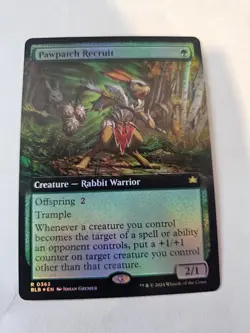 MTG - Pawpatch Recruit FOIL Ext Art - Bloomburrow - Image 1