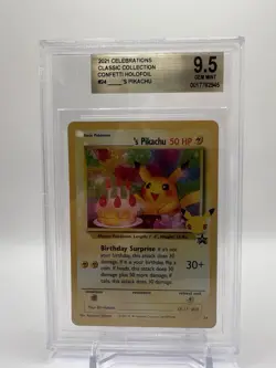 2021 POKEMON CLASSIC COLLECTION CELEBRATIONS CONFETTI HOLOFOIL PIKACHU BGS 9.5 - Image 1