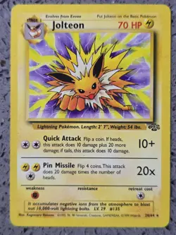 Pokemon - Jolteon - 20/64 - Jungle - WOTC - Rare - LP - Image 1