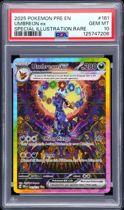 2025 POKEMON PRE EN-PRISMATIC EVOLUTIONS #161 UMBREON EX PSA 10 - Image 1