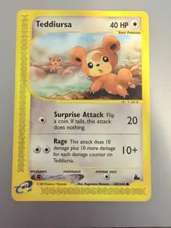 Pokemon Skyridge Teddiursa 109/144 NEVER PLAYED Elite Mint WOTC Vintage - Image 1