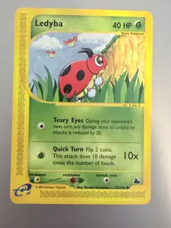 Pokemon Skyridge Ledyba 72/144 NEVER PLAYED Elite Mint WOTC e‑Reader - Image 1