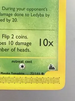 Pokemon Skyridge Ledyba 72/144 NEVER PLAYED Elite Mint WOTC e‑Reader - Image 3