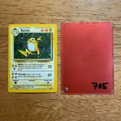 ⚡ Raichu 14/102 Base Set Pokemon TCG Vintage HOLO Foil Unlimited - English 705 - Image 1