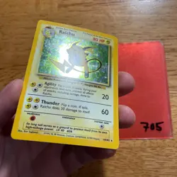 ⚡ Raichu 14/102 Base Set Pokemon TCG Vintage HOLO Foil Unlimited - English 705 - Image 4