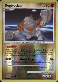 Regirock 38/146 Rare Legends Awakened Pokemon Reverse Holo Lightly Played - Image 1
