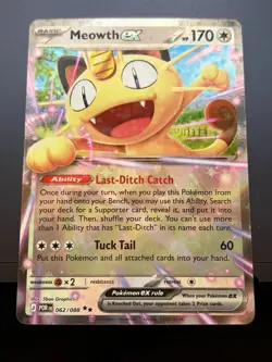Meowth ex 062/088 Me03: Perfect Order Holo Pokemon - Image 1