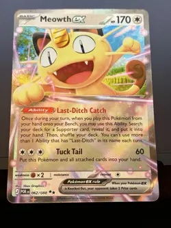 Meowth ex 062/088 Me03: Perfect Order Holo Pokemon - Image 3