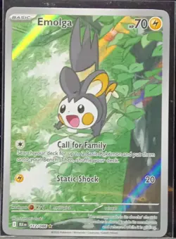Pokemon Emolga Sv: Black Bolt 112/086 Illustration Rare Reverse Holo ENG 2025 - Image 1