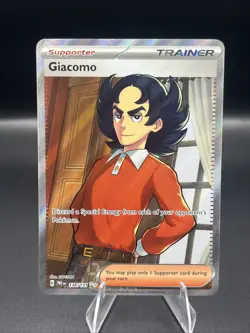 Pokemon Giacomo 138/131 Sv: Prismatic Evolutions Full Art Holo Ultra Rare EN - Image 1