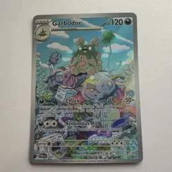 Pokemon Garbodor 204/182 SV04 Paradox Rift Illustration Rare Holo 120 HP - Image 1