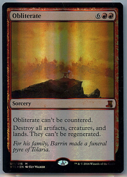 mtg magic obliterate FOIL ENGLISH obliteration FTV from the vault lore - Image 1