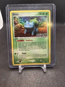 2005 Pokemon EX Delta Species Ditto Bulbasaur 36/113 Reverse Holo Rare - Image 1