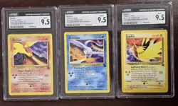 Pokemon Moltres, Zapdos, Articuno Aoki Error WOTC Promos CGC 9.5 SET - Image 1