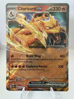 Pokemon TCG: Charizard ex 006/165 Scarlet & Violet 151 Double Rare Full Art Holo - Image 1