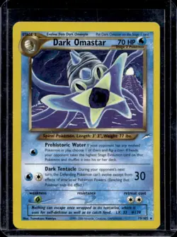 2002 Pokemon Neo Destiny Dark Omastar #19/105 - Image 1