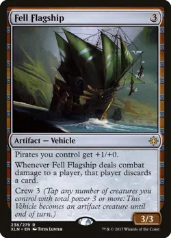 Slightly Played, English - 4 x MTG Fell Flagship Ixalan - Image 1