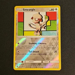 Pokemon TCG Smeargle Lost Thunder Uncommon Reverse Holo 157/214 Basic 80 HP - Image 1