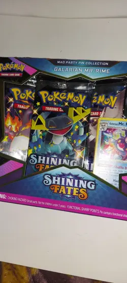 Pokemon TCG: Shining Fates Mad Party Pin Collections Box Galarian Mr. Rime 820650808685 - Image 3