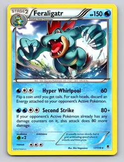 Feraligatr (XY Phantom Forces) 17/119 Non-Holo Deck Exclusives Pokemon NM - Image 1