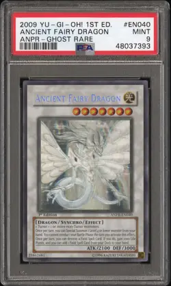 Ancient Fairy Dragon Yugioh 2009 ANPR-EN040 Ghost Rare 1st Edition PSA 9 - Image 1