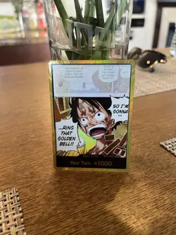 Bandai One Piece Don!! Monkey D. Luffy Ring That Golden Bell!! Alt Art Foil - Image 1