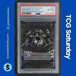 2025 ONE PIECE OP12 LEGACY MASTER 3RD ANV GOLD #OP09-093 MARSHALL D TEACH PSA 10 - Image 1
