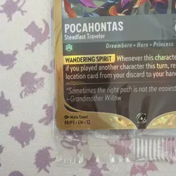 Pocahontas Steadfast Traveler 48/P3 Promo Disney Lorcana Wilds Unknown sealed - Image 5