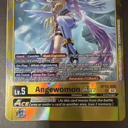 Bandai Angewomon ACE BT15-038 SR Foil Ultimate 7000 DP ACE Digimon Card - Image 3