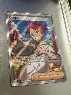 Pokemon Card Crispin 164/142 Stellar Crown Illustration Full Art Rare Trainer - Image 1
