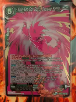 Kaio-Ken Son Goku Decisive Battle BT15 SR Gold Foil Dragon Ball Super Card Game - Image 1