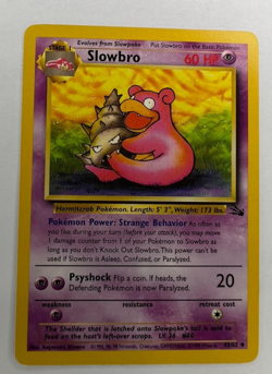 Pokemon Slowbro 43/62 Fossil Uncommon card 1999 WOTC - Image 1