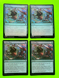 MTG - Bloomburrow - Polliwallop - Lot of 4 Foil Cards - Image 1